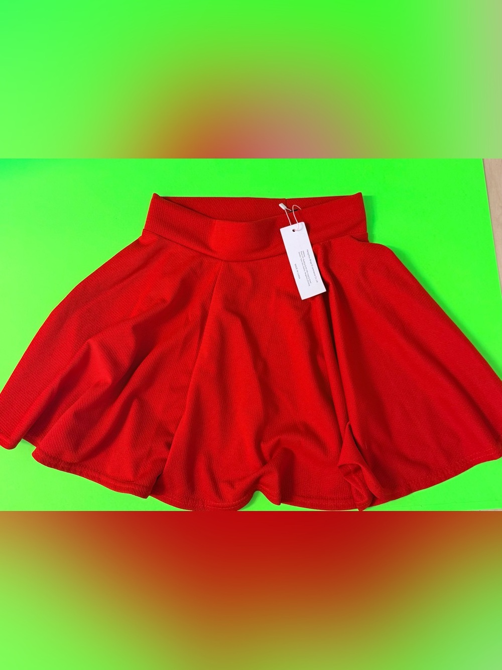 Women's Red Flared Skirt - Unbranded